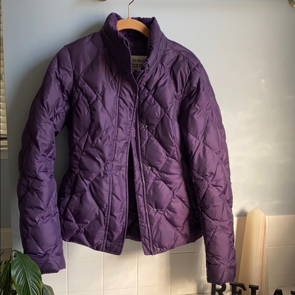 Women’s Purple Eddie Bauer Goose Down Coat